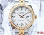 Rolex Datejust 40 Watch White Arabic Two Tone Jubilee Band